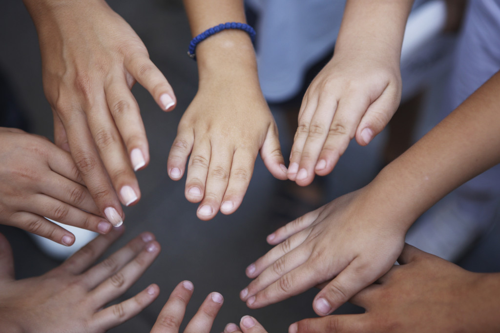 Children at unity, selective focus, canon 1Ds mark III